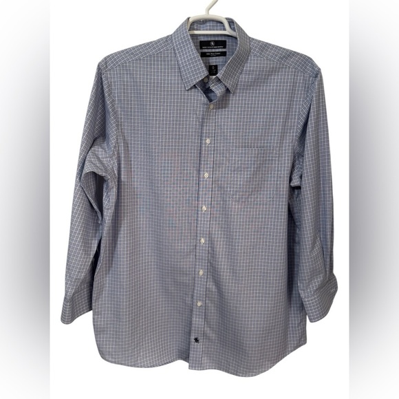 Hart Schaffner Marx Men’s Plaid Long Leeve Pima Cotton Button Down neck 17 - Picture 2 of 7